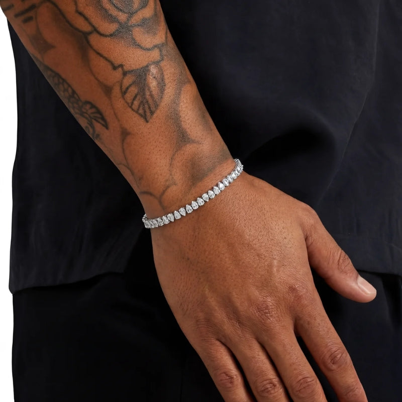 Bracciale Tennis Goccia Bianca