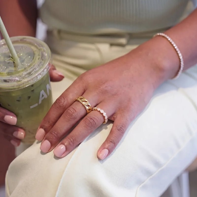 Chunky Gold Band Ring - Aurum Rope | Monrich