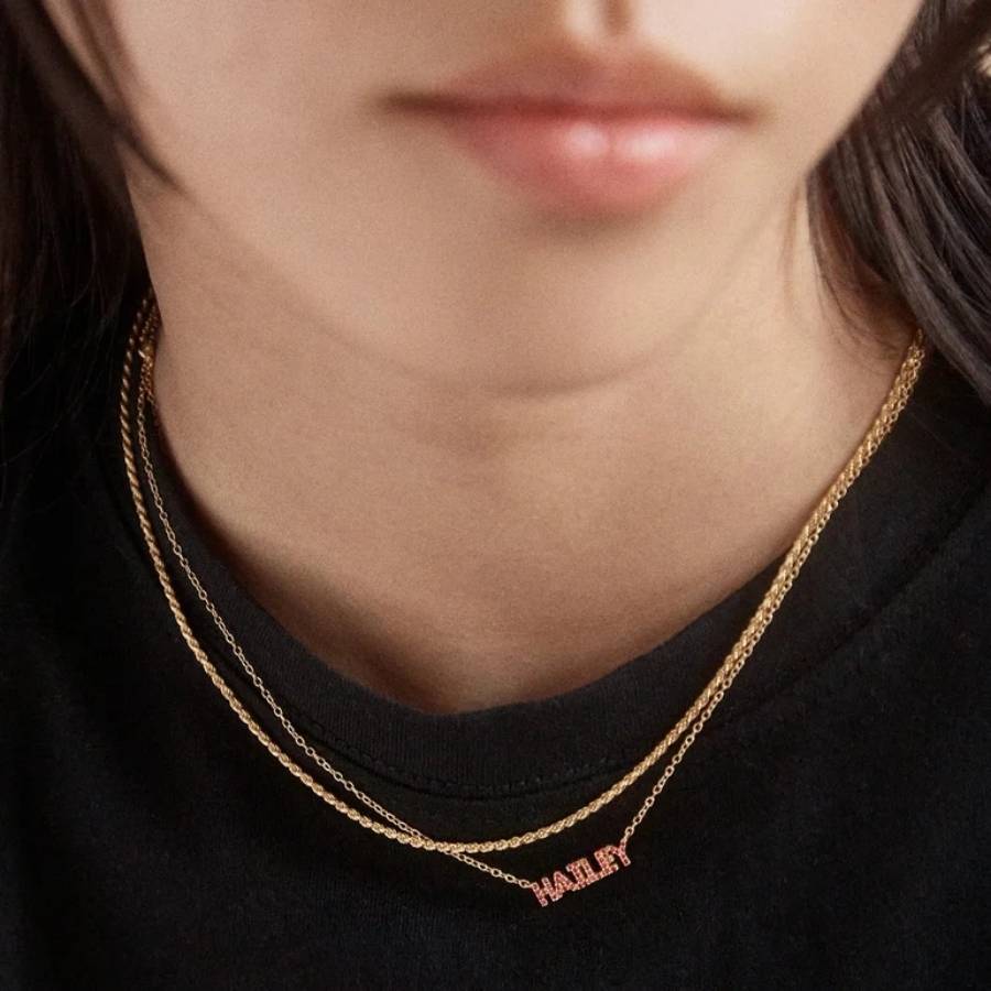 Colour Theory Birthstone Name Necklace