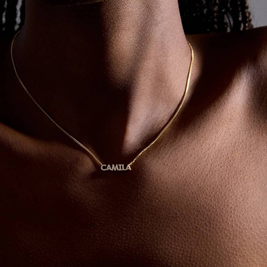 Colour Theory Birthstone Name Necklace