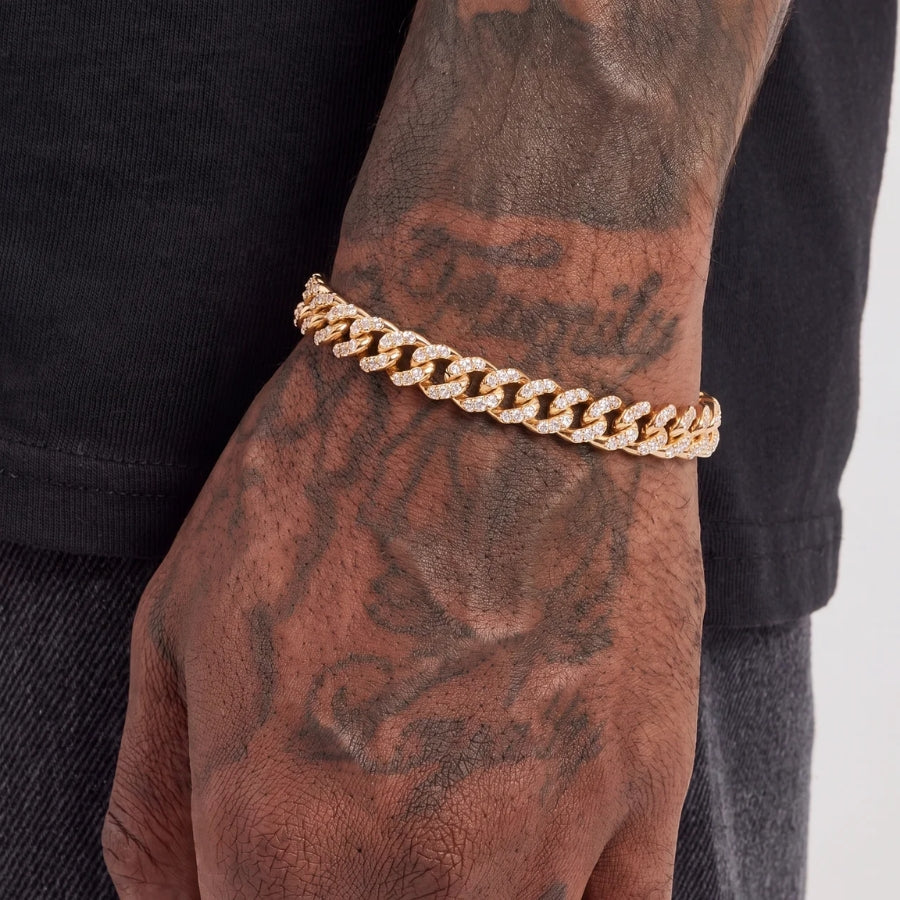 Bracciale Cubano Iced - Oro