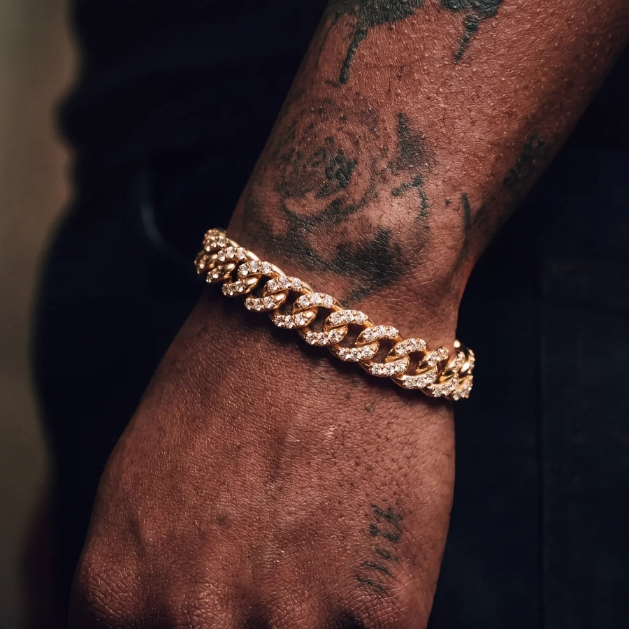 Bracciale Cubano Iced - Oro