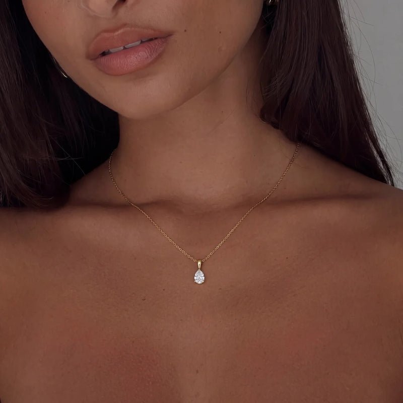 Pear Cut Teardrop Necklace | Monrich