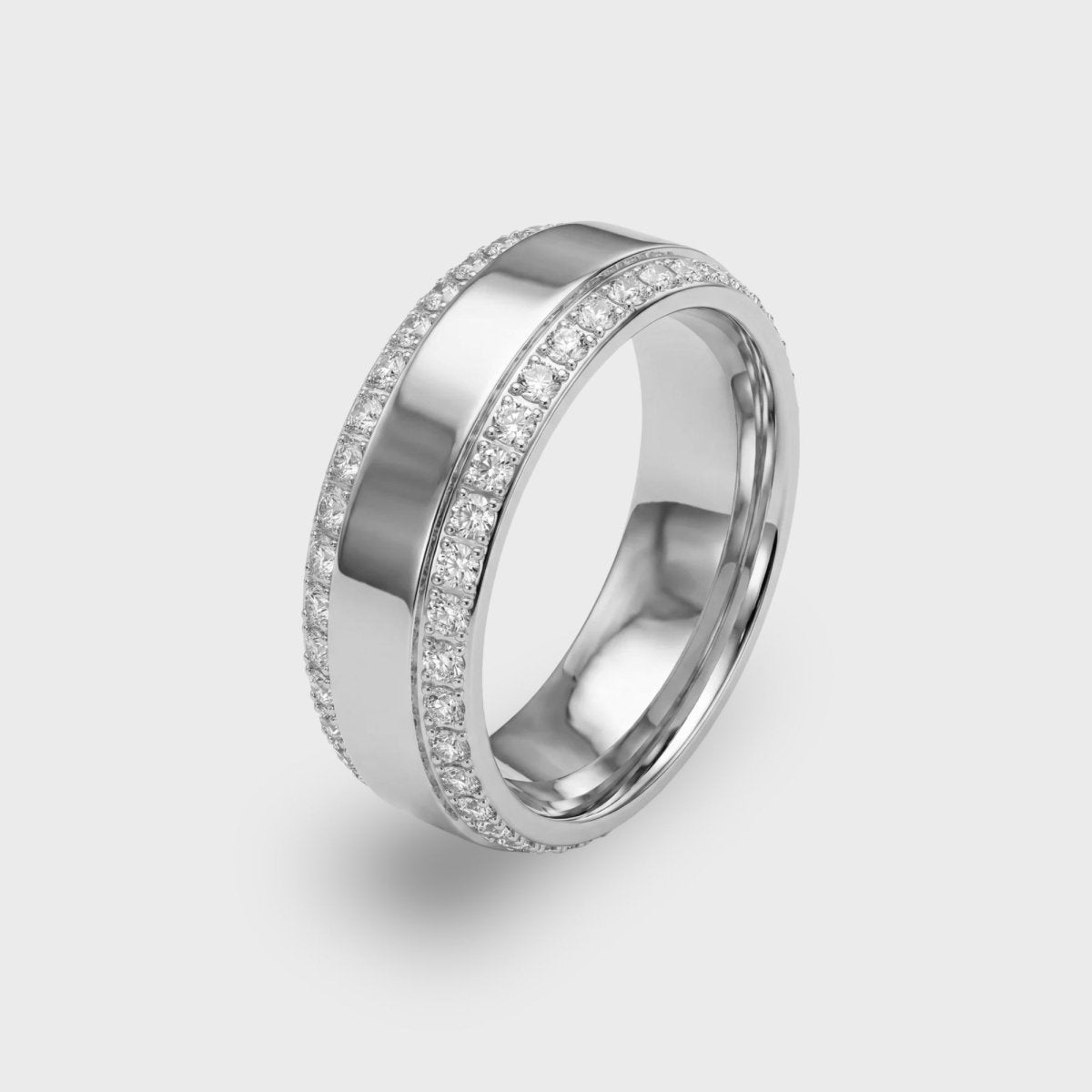 Personalised Name Ring - Double Band - Silver | Monrich