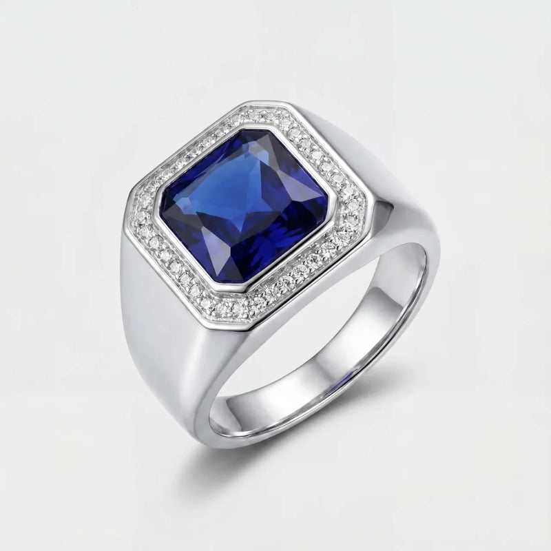 Anello Pietra Taglio Quadrato