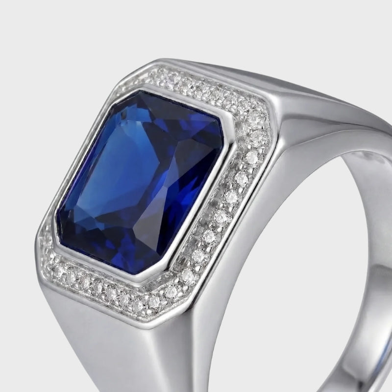 Anello Pietra Taglio Quadrato