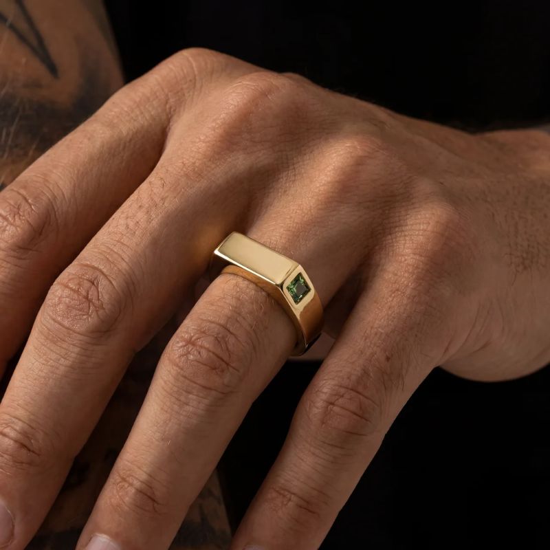 Anello Smeraldo Laterale