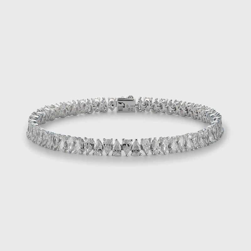 Bracciale Tennis Goccia Bianca