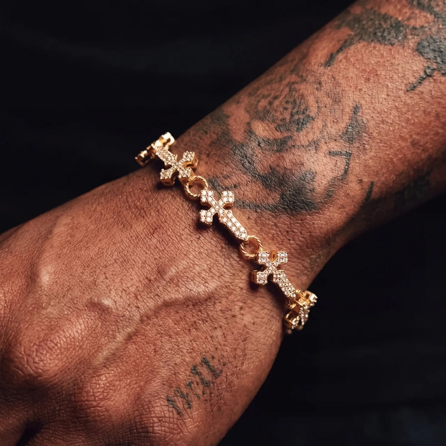 Bracciale Maglia Croce Sanctus