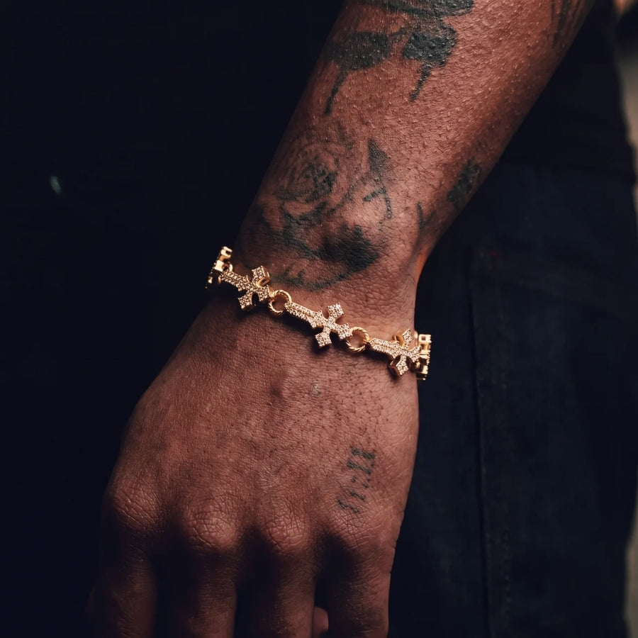 Bracciale Maglia Croce Sanctus