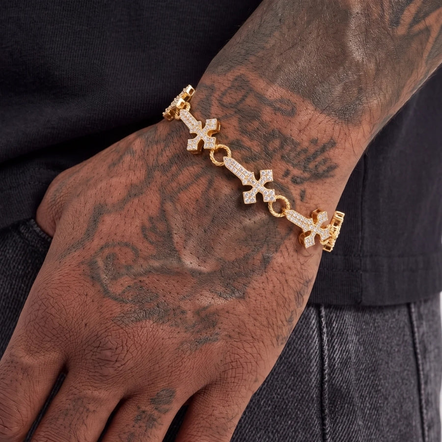 Bracciale Maglia Croce Sanctus