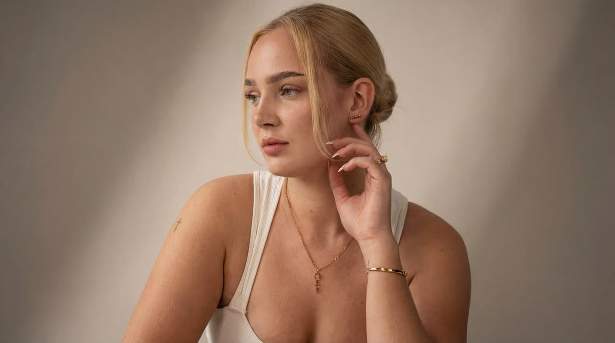 Full Monrich jewellery collection in waterproof gold