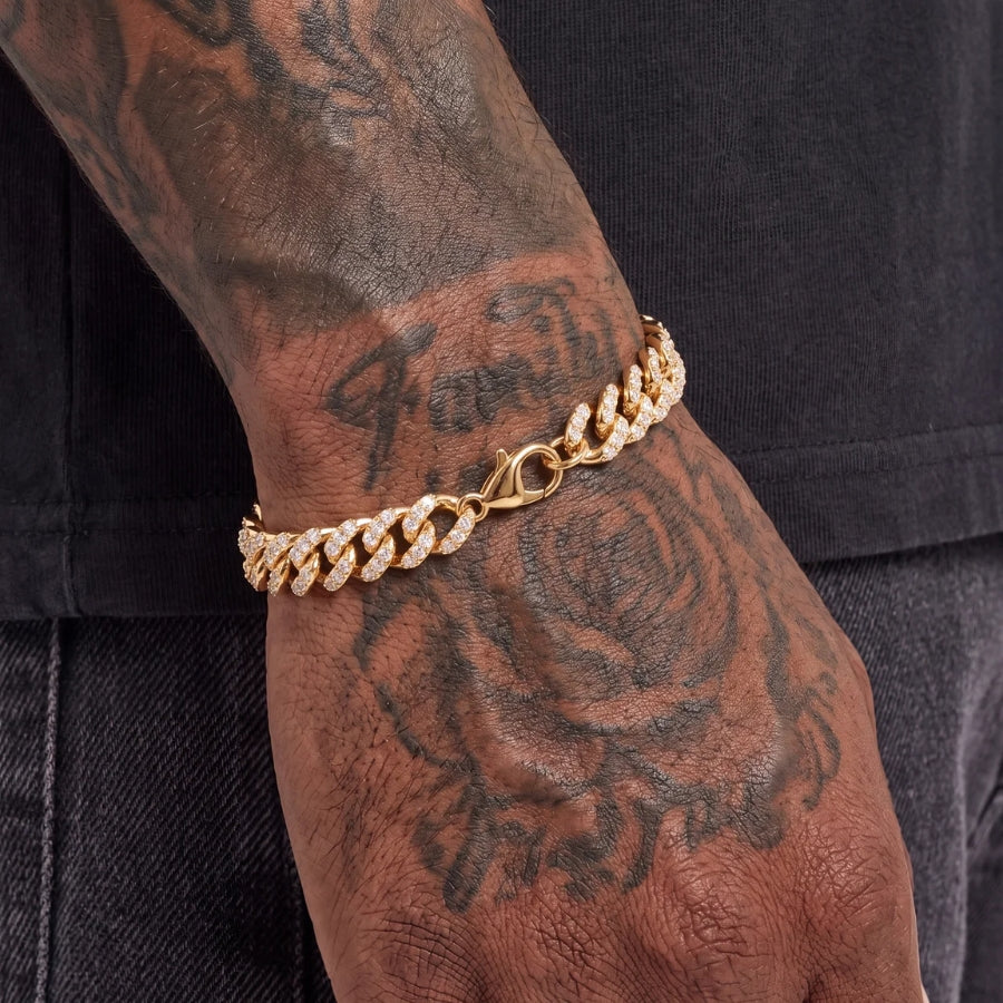 Bracciale Cubano Iced - Oro