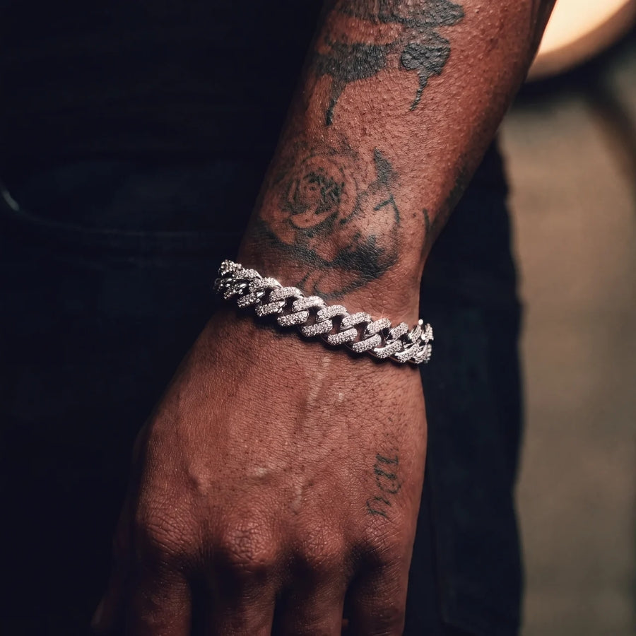 Bracciale Cubano Iced Prong