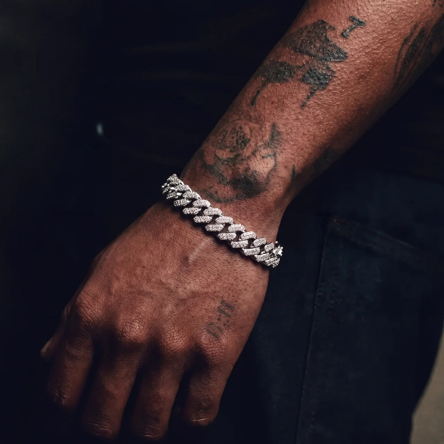 Bracciale Cubano Iced Prong