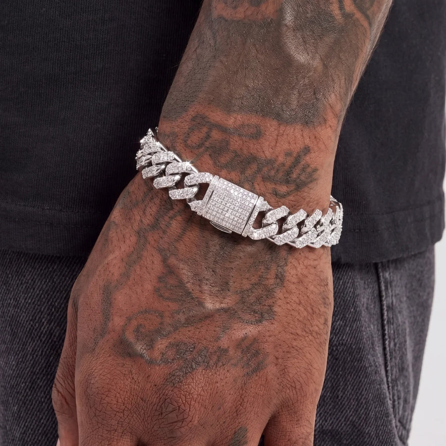 Bracciale Cubano Iced Prong