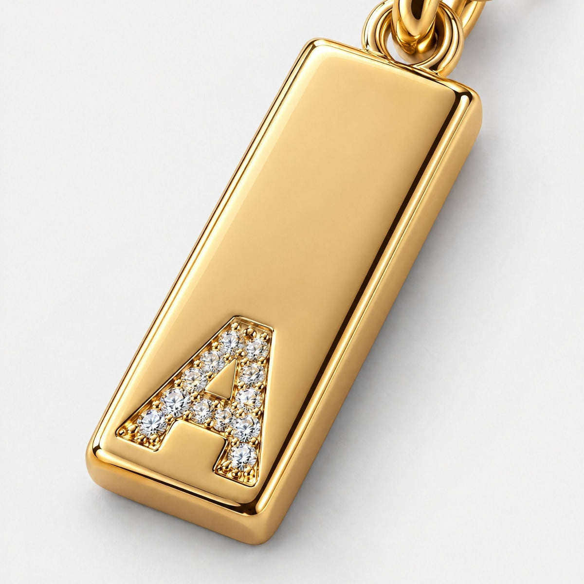 Pavé Initial Custom Bar Necklace | Monrich
